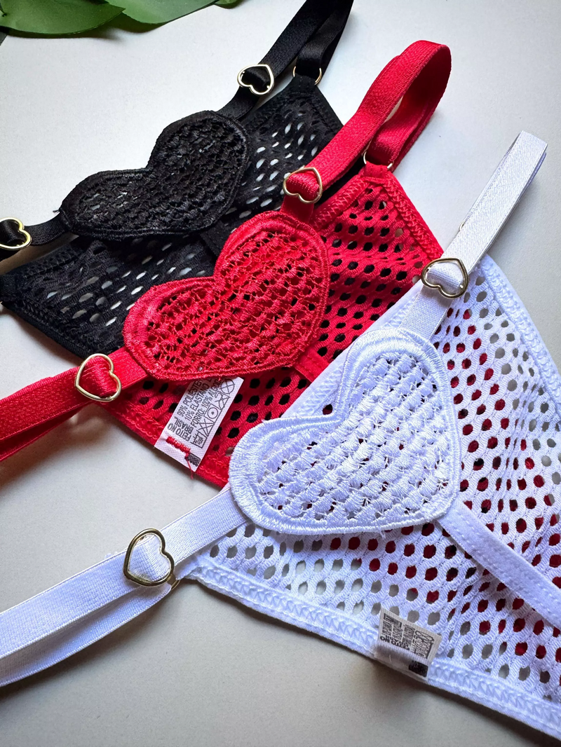 Calcinha Bordada Coração