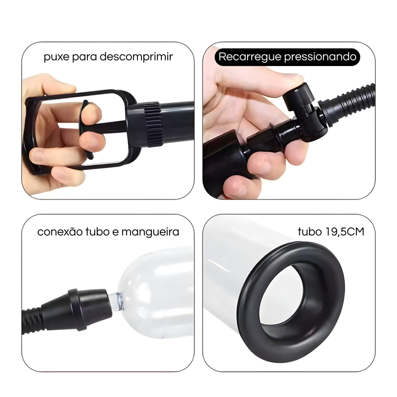 KIT - Bomba Manual 19.5CM + 3 ANEIS (P/M/G)